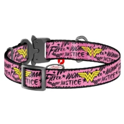 Περιλαίμιο WauDog Wonder Woman Pink Metal 2,5x35-58cm με SmartID -Προμήθειες Για Κατοικίδια Κατάστημα πωλήσεων wonder woman 1000x1000w