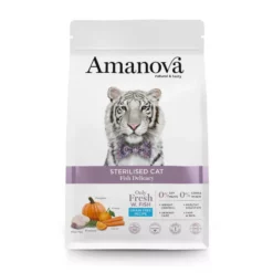 Ξηρά Τροφή Γάτας Amanova Sterilised Cat Fish 4kg με Ψάρι