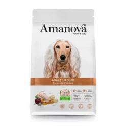 Ξηρά Τροφή Σκύλου Amanova Adult Medium Exquisite Chicken 2kg με Κοτόπουλο