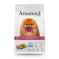 Ξηρά Τροφή Σκύλου Amanova Adult Sensitive Salmon Deluxe 10kg με Σολομό