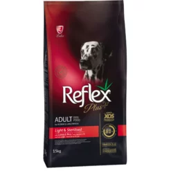 Ξηρά Τροφή Σκύλου Reflex Plus Medium & Large Light & Sterilised Adult Αρνί 15kg