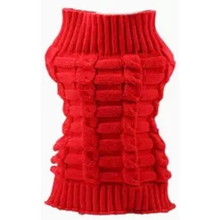 Πλεκτό Ρουχαλάκι Σκύλου Denik Z25 Medium 30cm Κόκκινο